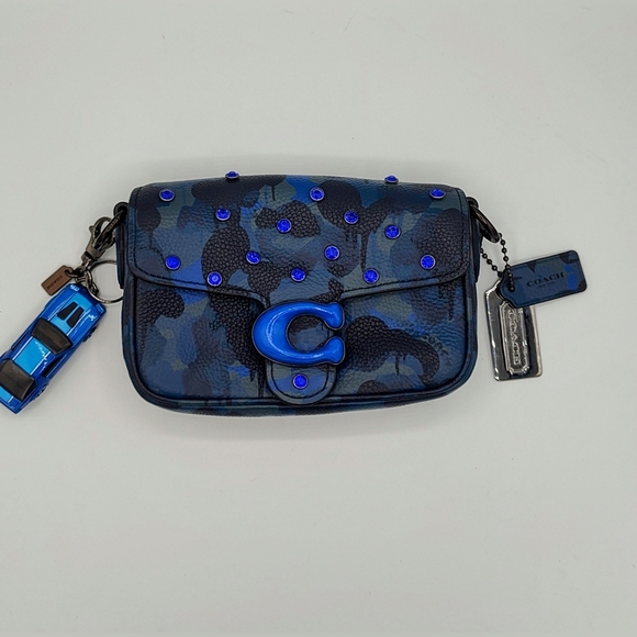 Coach Soft Tabby 18 Camo print Upcycled w Hot Wheels charm - Picture 7 of 12